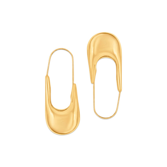 Gold Pin Hoops