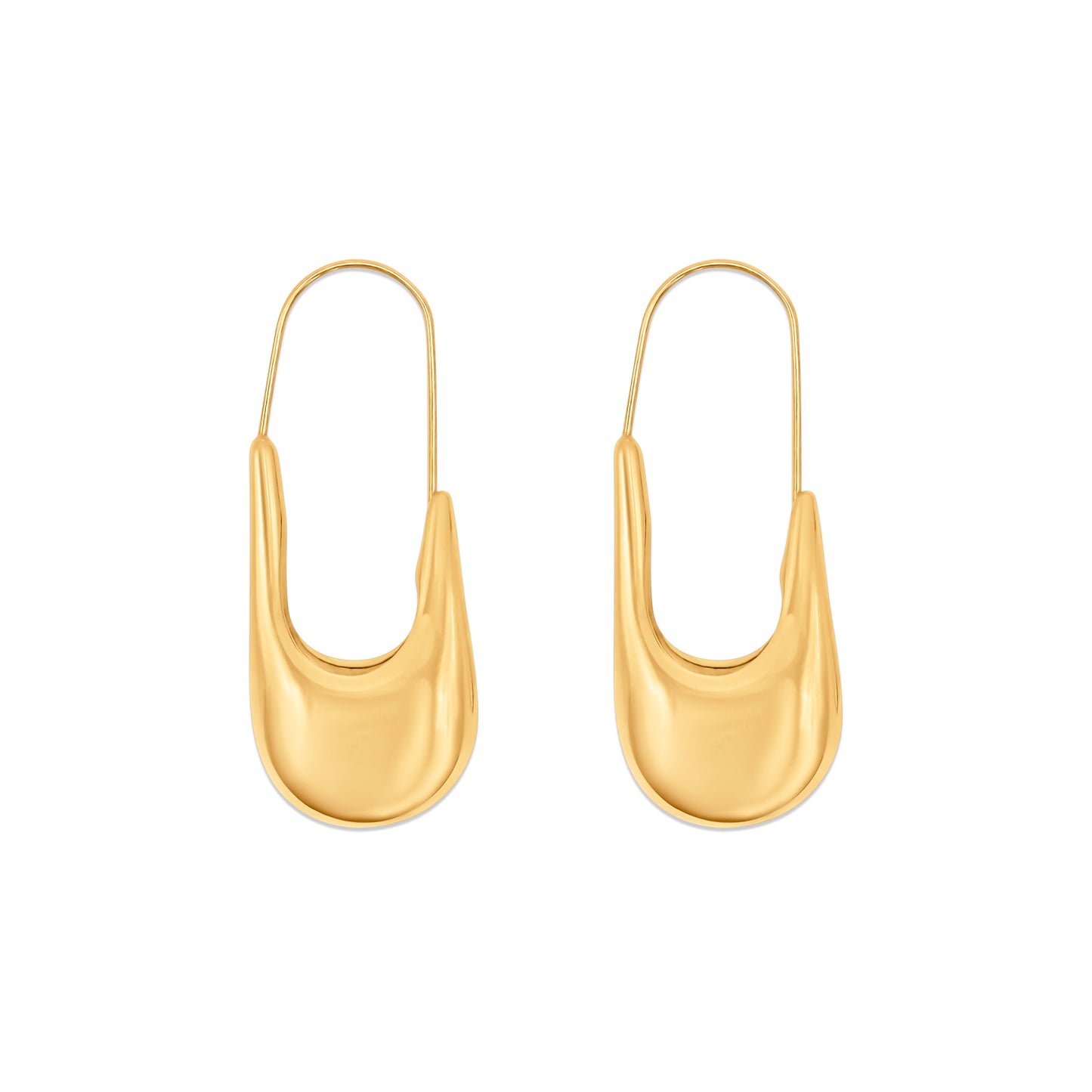 Gold Pin Hoops