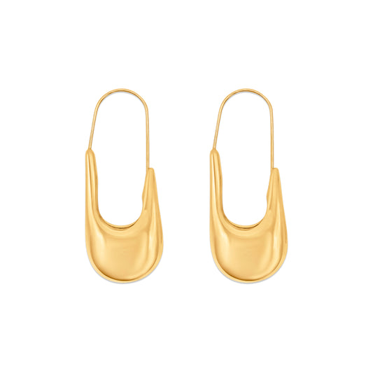 Gold Pin Hoops