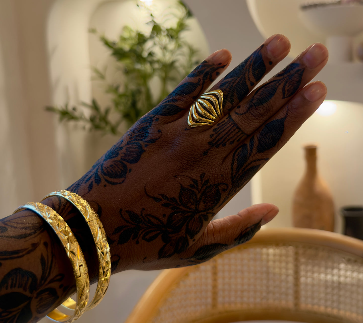Gold Kamsar Bangles