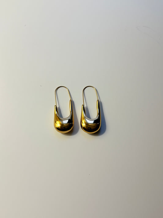 Gold Pin Hoops